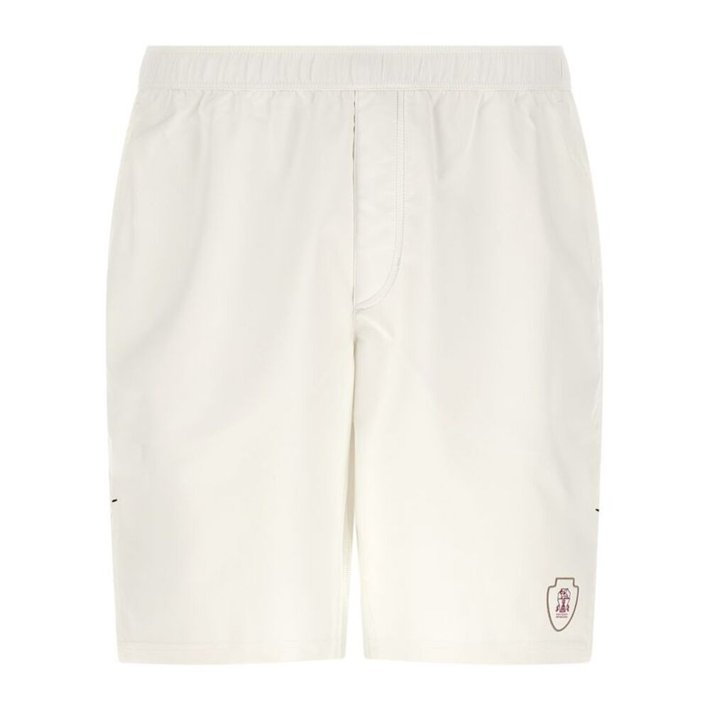 Brunello Cucinelli White Polyester Bermuda Men's Shorts